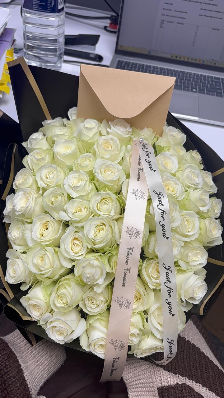 White rose bouquet