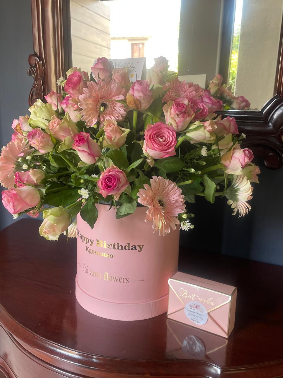 Flower basket arrangement
